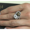 GIA Certified 4.75 Carat TW Fancy Brown and White Diamond Toi Et Moi Bypass Ring in Platinum