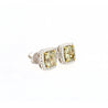GIA Certified 5.12 Carat Fancy Brownish Greenish Yellow Diamond Stud Earrings