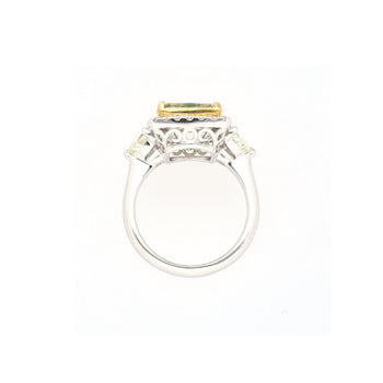 GIA Certified 6.07 Carat Radiant Cut Fancy Brownish Greenish Yellow Diamond Ring – Assay Jewelers