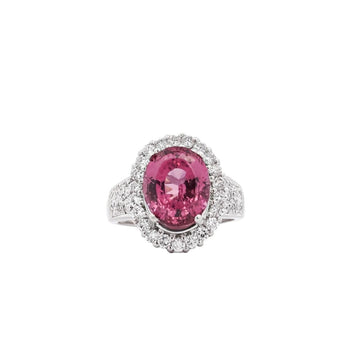 GIA Certified 7.60 Carat No Heat Pink Spinel and Diamond Ring in Platinum – Assay Jewelers