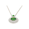 GIA Certified 8.58 Carat Demantoid Pendant Necklace in 18K White Gold