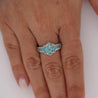GIA Certified Brazilian Paraiba Tourmaline Cluster Ring
