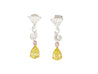 GIA Certified Fancy Vivid Yellow Diamond Drop Earrings