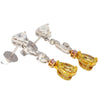 GIA Certified Fancy Vivid Yellow Diamond Drop Earrings