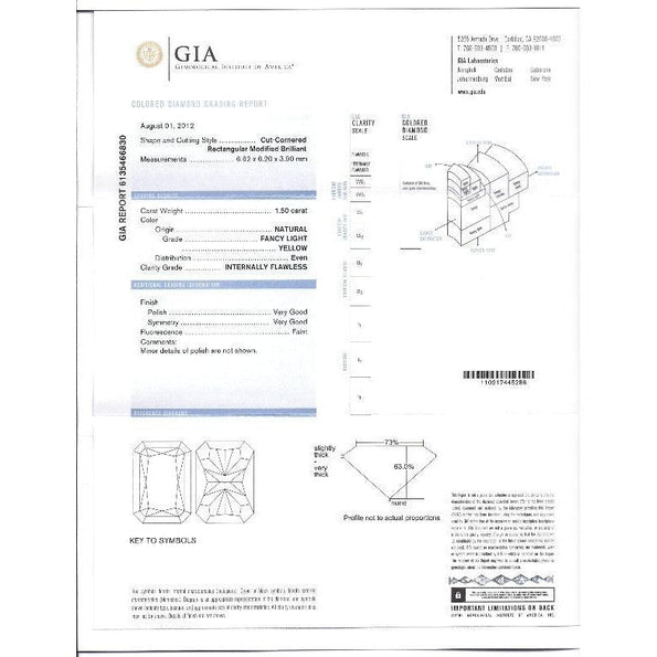 GIA Certified Natural 3 Carat TW Fancy Yellow Diamond Radiant Cut Stud Earrings in 18K Gold