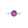 GIA Certified No Heat Star Ruby in Vintage Platinum and Diamond Ring Signed Dreicer & Co.