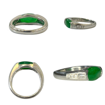 GIA certified Oval Jade with Diamond Sidestones in Platinum Ring – Assay Jewelers