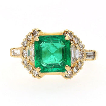 GRS Certified 2.09 Carat Natural Emerald Set in 18k Solid Gold Ring – Assay Jewelers