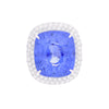 GRS Certified 50.11 Carat Cushion No Heat Sri Lanka Blue Sapphire Ring