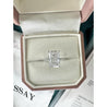 IGI Cert 4.58 Carat Elongated Radiant Cut Lab Diamond 14KW Gold Engagement Ring