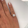 IGI Cert. 2.08 Carat Lab Grown Old European Cut Diamond Vintage 6-Prong Engagement Ring