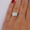 IGI Cert. 4.25 Carat Radiant Cut Lab Grown Diamond East West Engagement Ring