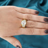 IGI Cert. 4.5 Carat Cushion Lab Grown Diamond 18K Gold Ring