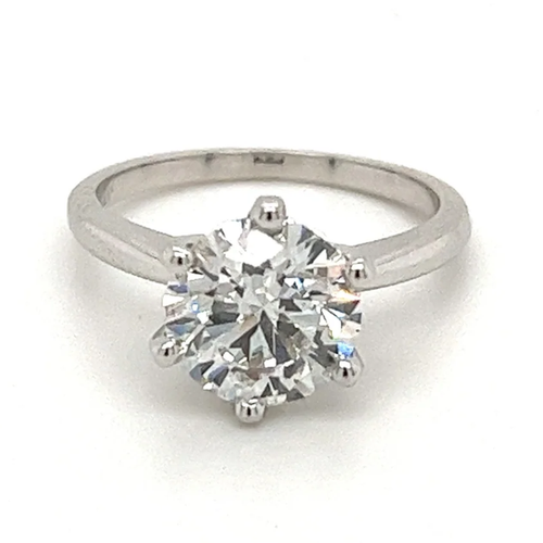 VS2 Round Cut Lab Diamond 6-Prong Ring
