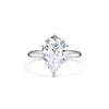 IGI Certified 3.01 Carat Pear Shape Lab Grown Diamond Solitaire Engagement Ring in 14k White Gold