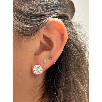 IGI Certified 6 Carat Total Round Cut 4-Prong Push Back Stud Earrings in 14K Gold – Assay Jewelers