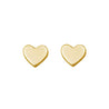 Mini 14k Gold Heart Stud Earrings On Screw Backs