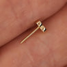 Mini 14k Gold Heart Stud Earrings On Screw Backs