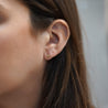 Mini 14k Gold Heart Stud Earrings On Screw Backs