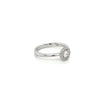 Natural 0.22 Carat Round Cut Diamond Ring in 14K White Gold & Diamond Halo