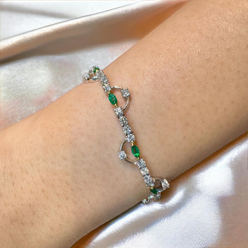 Natural 0.72 Carat Emerald & 2.08 Carat Diamond Charm Bracelet in 18K Gold – Assay Jewelers