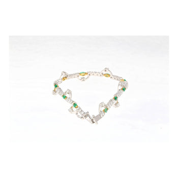 Natural 0.72 Carat Emerald & 2.08 Carat Diamond Charm Bracelet in 18K Gold – Assay Jewelers