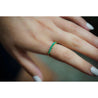 Natural 1/2 Carat Emerald Wedding Band Ring in 14K Gold