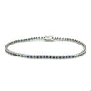 Natural 1.5 Carat Blue Sapphire in 14K White Gold Ball Style Tennis Bracelet