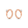 Natural Diamond 14K Huggie Hoop Earrings Multi Ear Placement