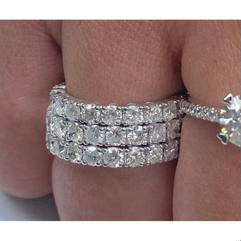 Natural Diamond Wedding Band in 18k white gold setting – Assay Jewelers
