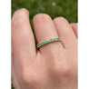 Natural Emerald Band in 14k Yellow Gold Wedding Band