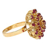 Natural Vintage Circa 1970's 2.50 CTTW Ruby Ring in "Rope" Motif 14K Yellow Gold