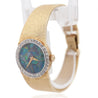 Omega 23mm Fire Black Opal Dial & Diamond Bezel 14K Gold Vintage Watch