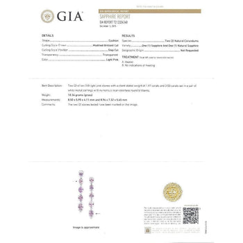 Platinum Set Color Changing Natural Pink Padparadscha Sapphire Dangle Earrings – Assay Jewelers