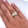 Platinum and 18K Gold Unisex Natural Diamond Pinky Ring