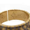 Retro 3 Carat Diamond Italian 18K Gold Vintage Cuff Bangle