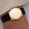 Rolex Cellini 18K Gold 4129 Manual Champagne 25mm Dial Leather Watch