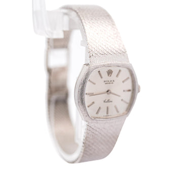 Rolex Cellini 3801 Silver Dial 26mm 18K White Gold Vintage Ladies Watch – Assay Jewelers