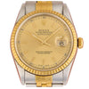 Rolex Datejust 16233 Champagne Dial Fluted Bezel On Jubilee Watch Full Set