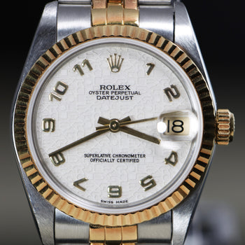 Rolex Datejust 68273 Two-Tone Jubilee Dial Fluted Bezel 31mm Watch 1998 Full Set – Assay Jewelers