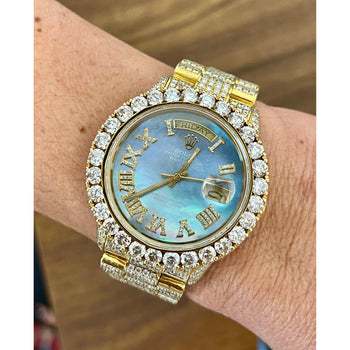 Rolex Presidential Day Date 18k Gold with MOP Dial and Fully Set Diamonds – Assay Jewelers