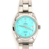 Rolex Turquoise Blue Oyster Perpetual Date Precision 36mm Vintage 1963 Watch In Stainless Steel With Oyster Bracelet