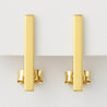 Thin 14K Gold Bar 10mm Stud Earrings On Push Backs