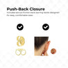 Thin 14K Gold Bar 10mm Stud Earrings On Push Backs