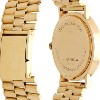 Tiffany & Co Atlas 18K Gold 31mm Cream Dial Quartz 3 Row Bracelet Watch – Assay Jewelers