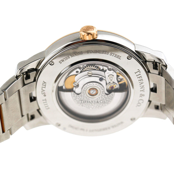 Tiffany & Co Atlas T1115 42mm Automatic 18K Rose Gold Steel 2 Tone Watch