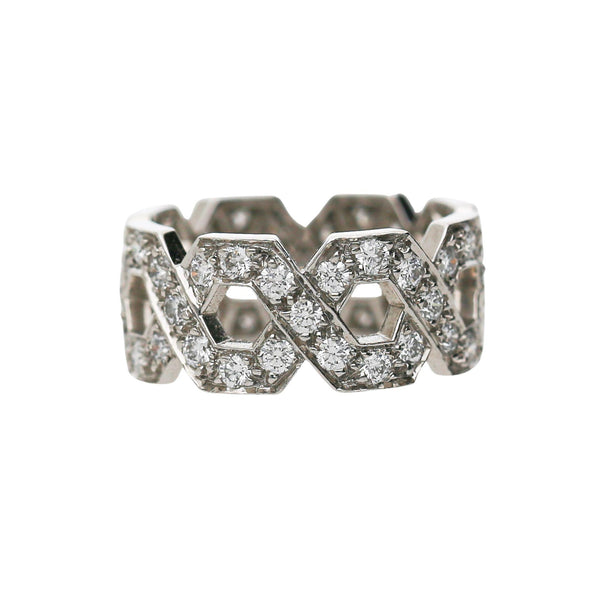 Tiffany & Co Hexagon 1.2 Carat Diamond Platinum Eternity Band Ring