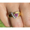 Trilliant Cut Pink Sapphire in 14k solid gold Ring