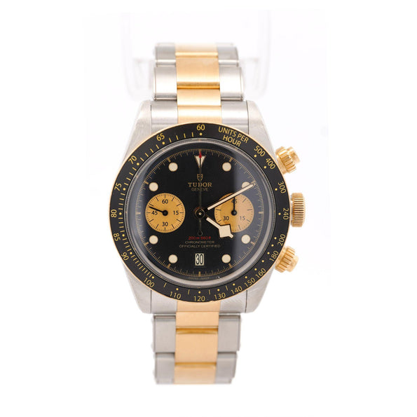 Tudor Black Bay Chrono S&G 79363N 41mm Black Dial Two Tone Watch Full Set