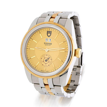 Tudor Glamour Double Date 57003 42mm Two Tone Steel Gold Champagne Dial Watch – Assay Jewelers